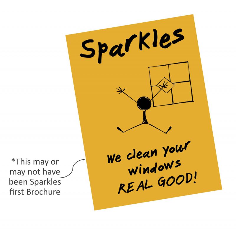 Sparkles first brochure over 25 years ago