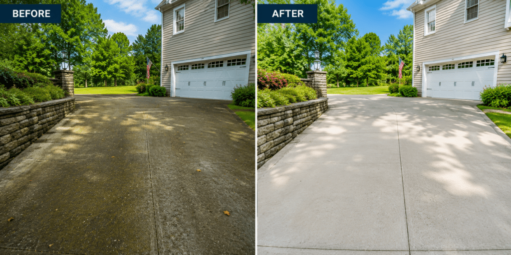 SPARKLES POWER WASHES DRIVEWAYS AND MAKES THEM SPARKLE AGAIN.
