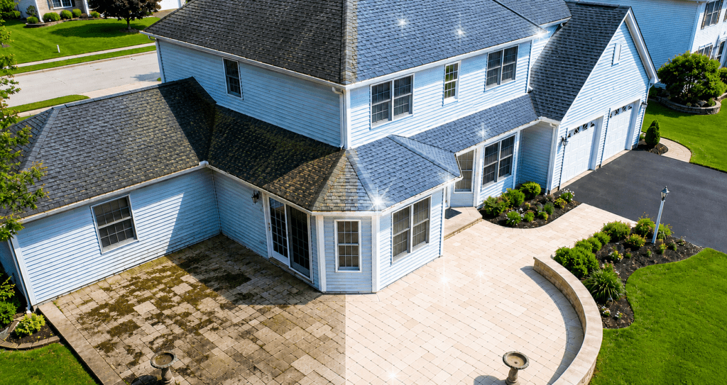 Sparkles Cleans Exteriors until they Sparkle.