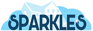 SPARKLES CLEANING SERVICE FOR WINDOWS, GUTTERS, ROOF, SIDING, DRIVEWAYS, SIDEWALKS, POOL AREAS, AND MORE.